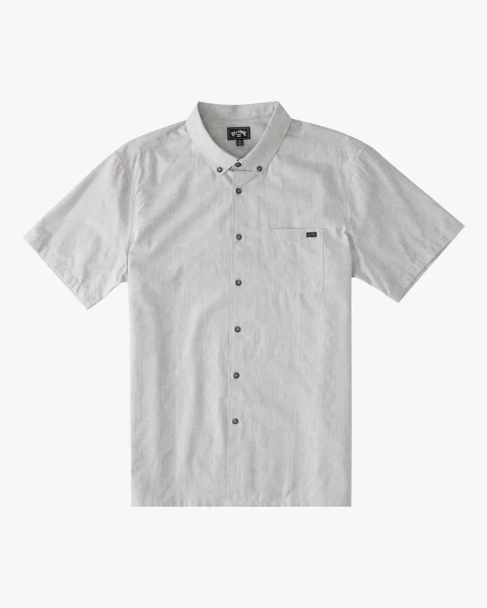 Billabong All Day Organic Short Sleeve Shirt Light Grey Heather Men Shirts Billabong All Day Organic Short Sleeve Shirt Light Grey Heather Men Shirts