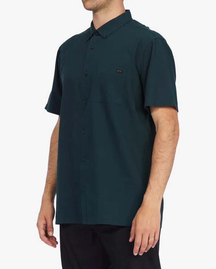 Billabong All Day Short Sleeve Shirt Dark Forest Men Shirts Billabong All Day Short Sleeve Shirt Dark Forest Men Shirts