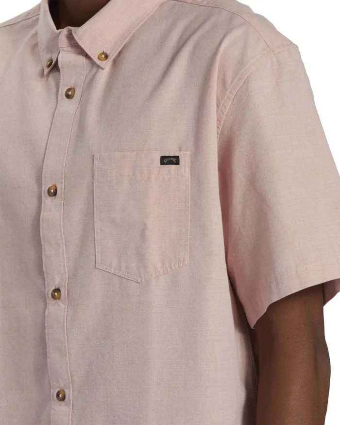 Billabong All Day Short Sleeve Shirt Dusty Pink Men Shirts Billabong All Day Short Sleeve Shirt Dusty Pink Men Shirts