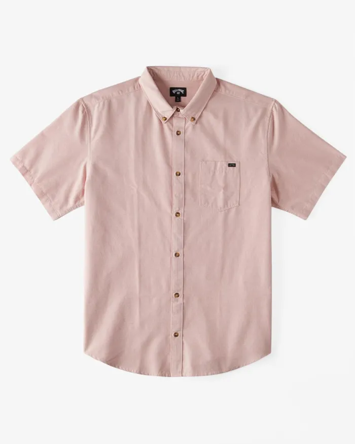 Billabong All Day Short Sleeve Shirt Dusty Pink Men Shirts Billabong All Day Short Sleeve Shirt Dusty Pink Men Shirts