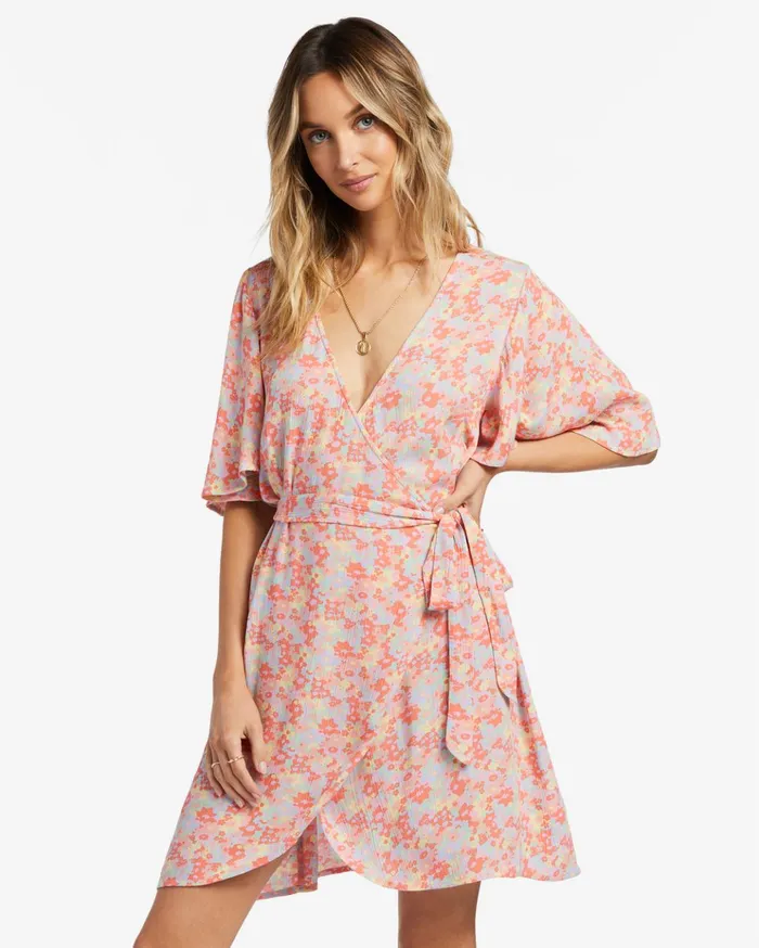 Billabong All For You Mini Dress Soft N Peachy Women Dresses