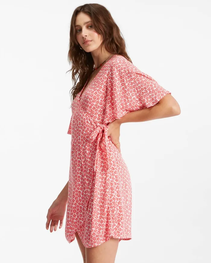 Billabong All For You Mini Wrap Dress Fuego Women Dresses Billabong All For You Mini Wrap Dress Fuego Women Dresses