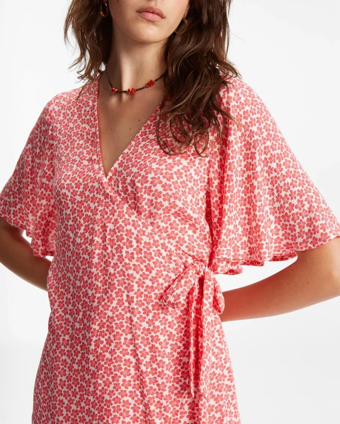 Billabong All For You Mini Wrap Dress Fuego Women Dresses Billabong All For You Mini Wrap Dress Fuego Women Dresses