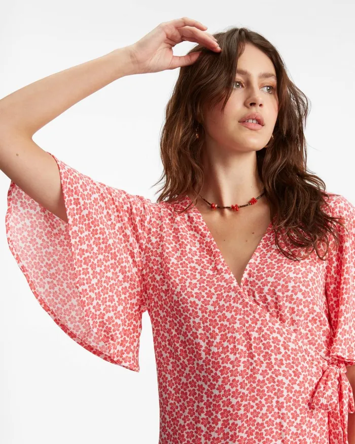 Billabong All For You Mini Wrap Dress Fuego Women Dresses Billabong All For You Mini Wrap Dress Fuego Women Dresses