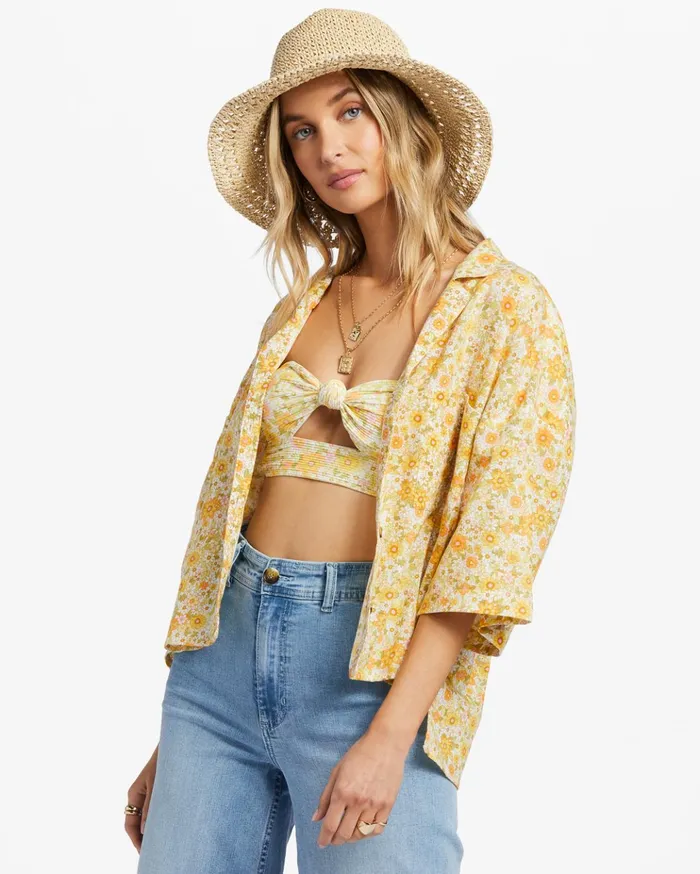Billabong All Good ButtonDown Top Multi 1 Women Essentials Billabong All Good ButtonDown Top Multi 1 Women Essentials