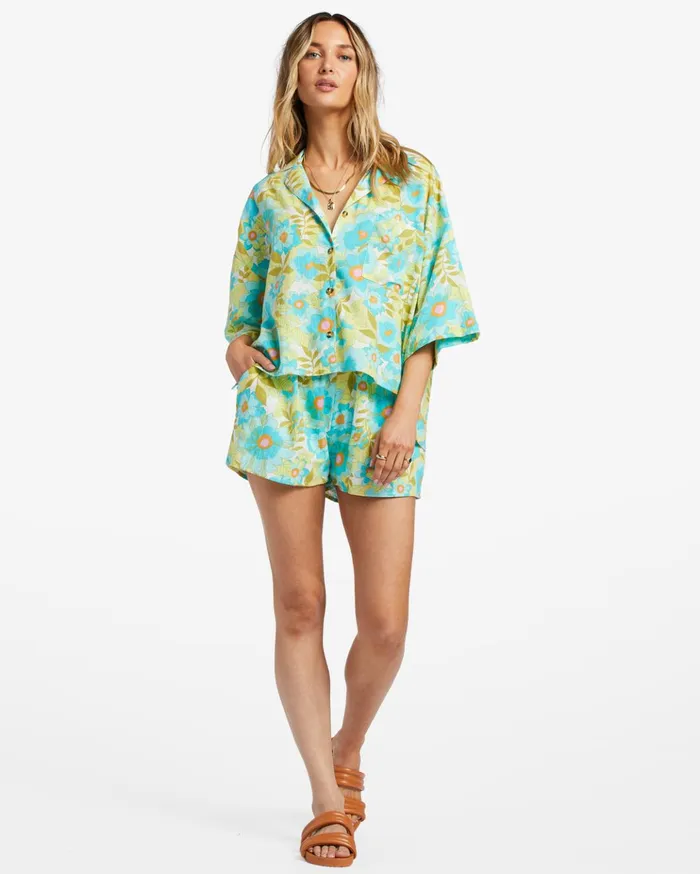Billabong All Good ButtonDown Top Ocean Eyes Women Essentials Billabong All Good ButtonDown Top Ocean Eyes Women Essentials