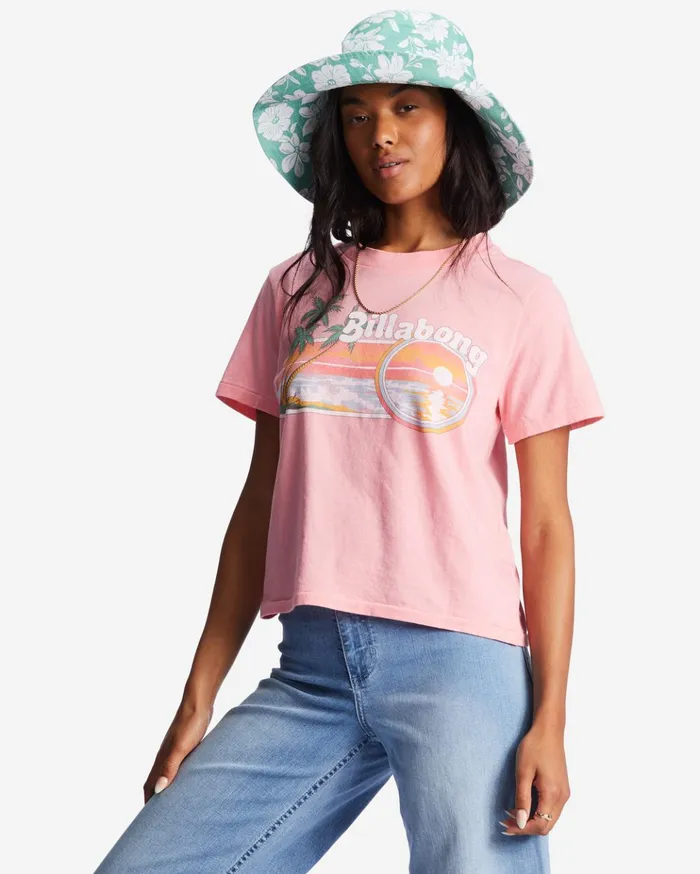 Billabong Aloha Forever TShirt Pink Wink Women Graphic Tees and Tanks