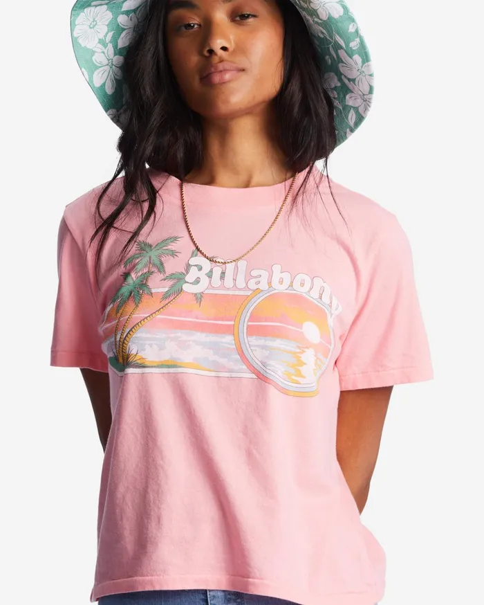 Billabong Aloha Forever TShirt Pink Wink Women Graphic Tees and Tanks Billabong Aloha Forever TShirt Pink Wink Women Graphic Tees and Tanks