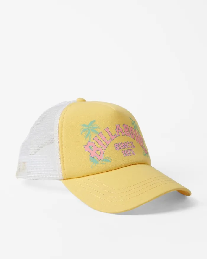 Billabong Aloha Forever Trucker Hat Sunbeam Women Hats and Beanies Billabong Aloha Forever Trucker Hat Sunbeam Women Hats and Beanies