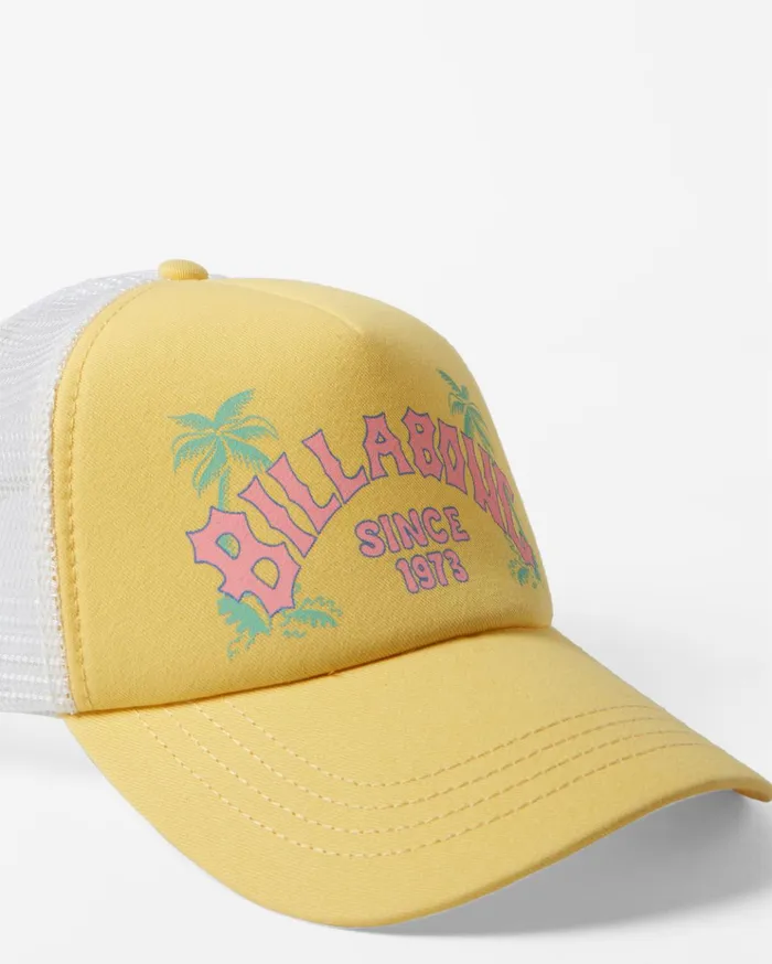 Billabong Aloha Forever Trucker Hat Sunbeam Women Hats and Beanies Billabong Aloha Forever Trucker Hat Sunbeam Women Hats and Beanies