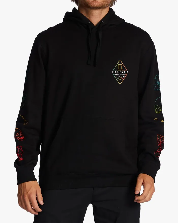 Billabong Andy Irons Diamond Wave Washed Pullover Hoodie Black Men Hoodies and Fleece Billabong Andy Irons Diamond Wave Washed Pullover Hoodie Black Men Hoodies and Fleece