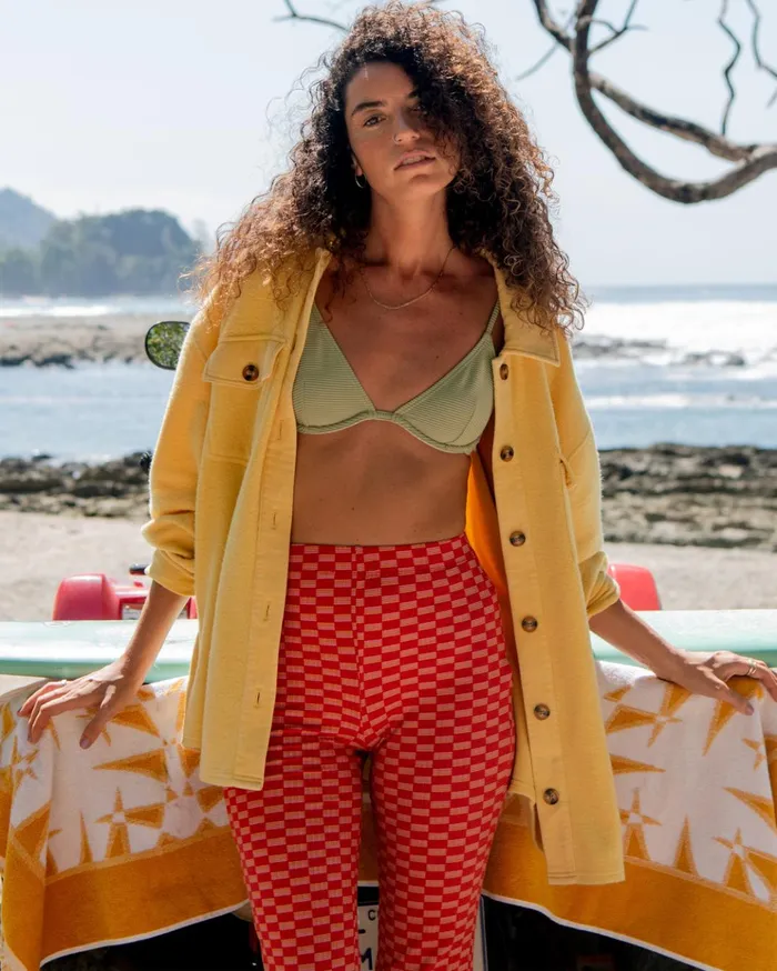 Billabong Anytime Shacket Oversized ButtonThrough Jacket Mellow Daze Women Tops