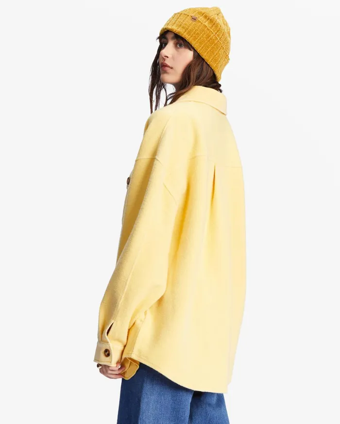Billabong Anytime Shacket Oversized ButtonThrough Jacket Mellow Daze Women Tops Billabong Anytime Shacket Oversized ButtonThrough Jacket Mellow Daze Women Tops