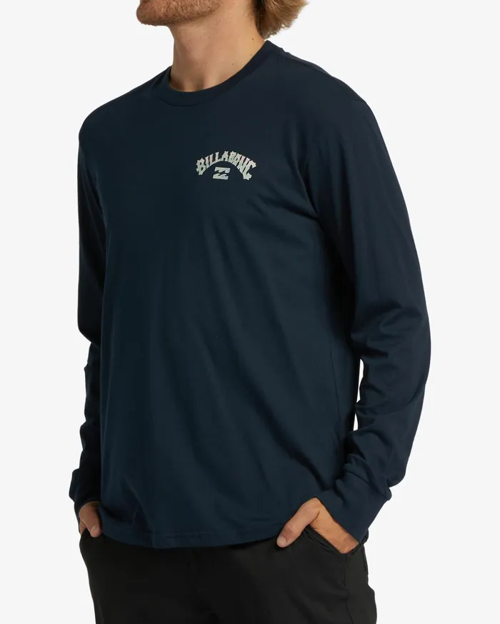 Billabong Arch Fill Long Sleeve TShirt Navy Men TShirts Billabong Arch Fill Long Sleeve TShirt Navy Men TShirts