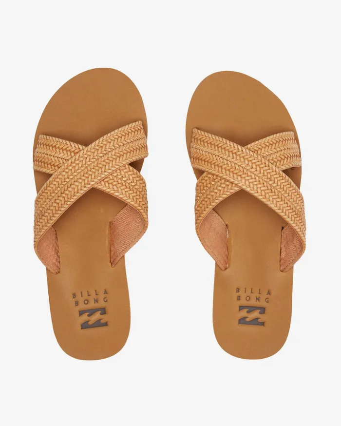 Billabong Avery Slider Sandals Tan Women Shoes