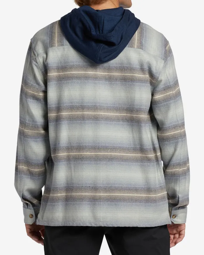Billabong Baja Hooded Flannel Shirt Blue Haze Men Shirts Billabong Baja Hooded Flannel Shirt Blue Haze Men Shirts