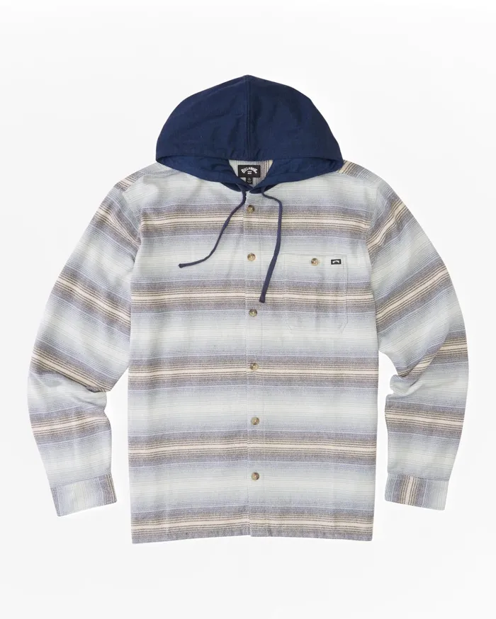 Billabong Baja Hooded Flannel Shirt Blue Haze Men Shirts Billabong Baja Hooded Flannel Shirt Blue Haze Men Shirts