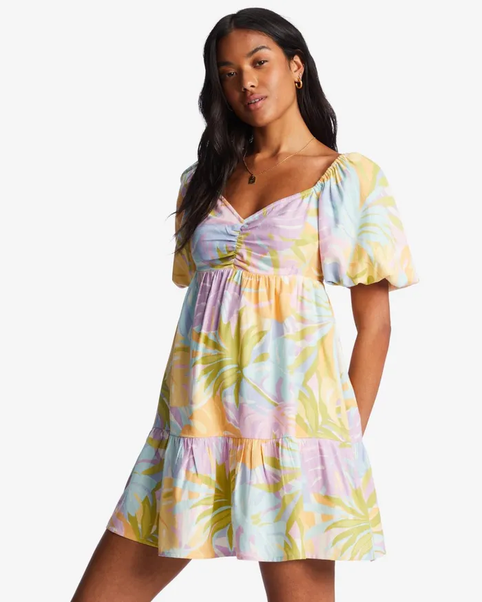 Billabong Be Mine Babydoll Dress WhiteMulti Women Dresses Billabong Be Mine Babydoll Dress WhiteMulti Women Dresses
