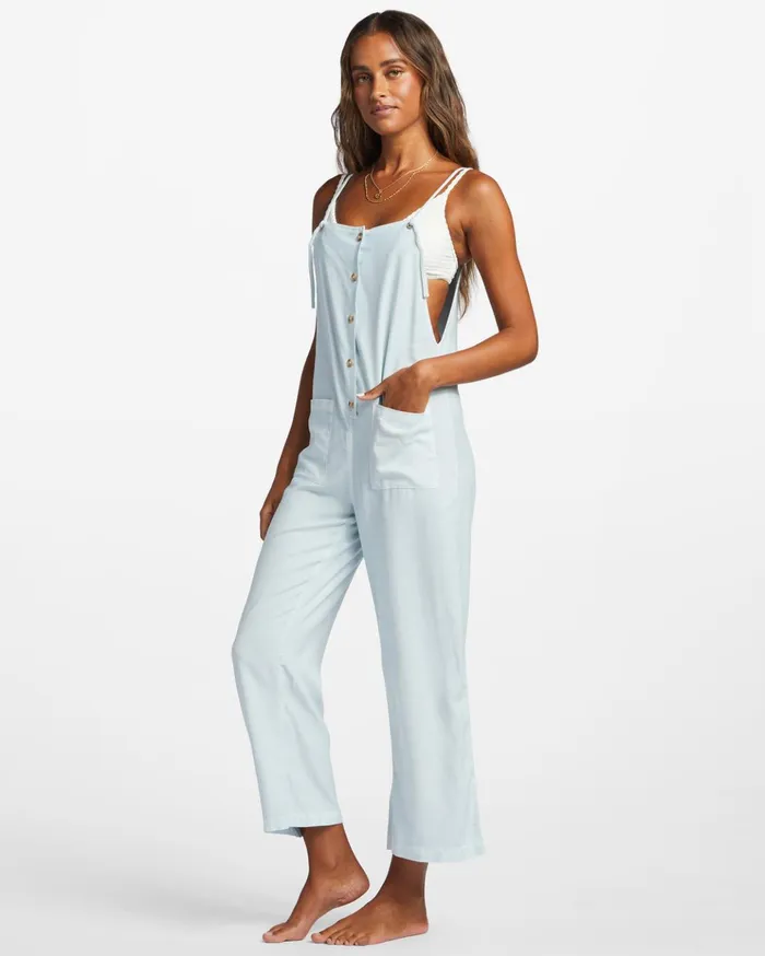 Billabong Beach Cruiser WideLeg Overalls Light Chambray Women Rompers and Jumpsuits Billabong Beach Cruiser WideLeg Overalls Light Chambray Women Rompers and Jumpsuits