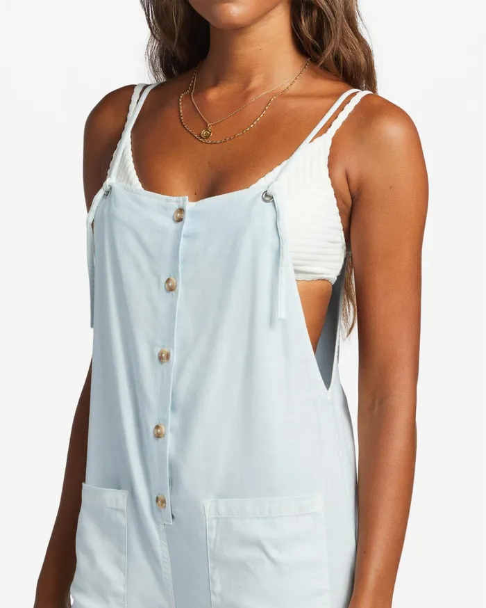Billabong Beach Cruiser WideLeg Overalls Light Chambray Women Rompers and Jumpsuits Billabong Beach Cruiser WideLeg Overalls Light Chambray Women Rompers and Jumpsuits