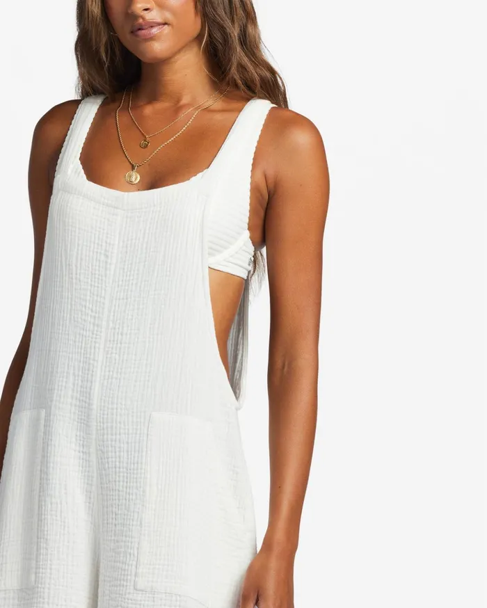 Billabong Beach Crush Romper Salt Crystal Women Shorts Billabong Beach Crush Romper Salt Crystal Women Shorts