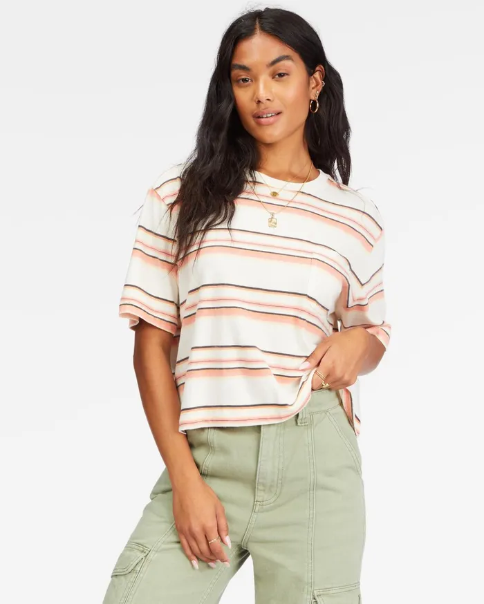 Billabong Beach Street Pocket TShirt Ginger Women Tops