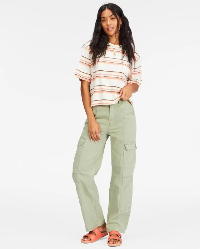 Billabong Beach Street Pocket TShirt Ginger Women Tops Billabong Beach Street Pocket TShirt Ginger Women Tops