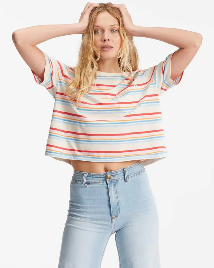 Billabong Beach Street Pocket TShirt Multi 1 Women Tops
