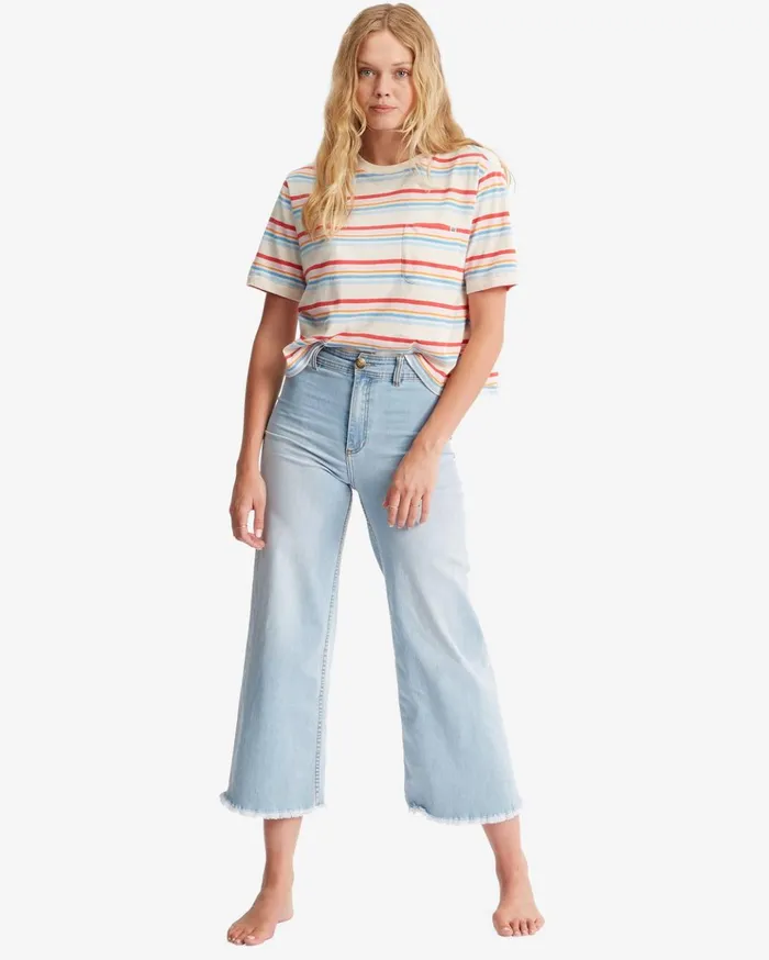 Billabong Beach Street Pocket TShirt Multi 1 Women Tops Billabong Beach Street Pocket TShirt Multi 1 Women Tops