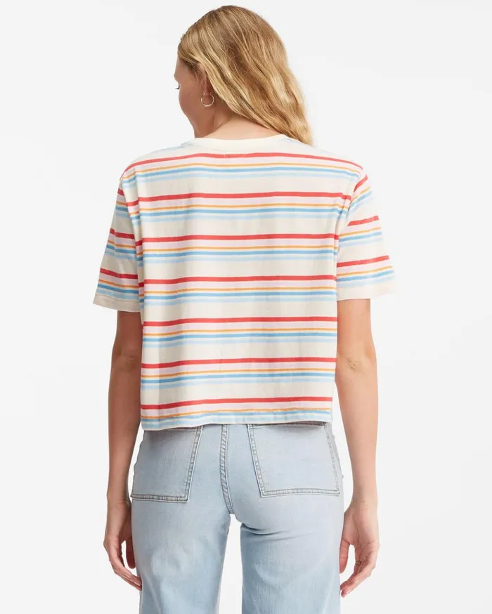 Billabong Beach Street Pocket TShirt Multi 1 Women Tops Billabong Beach Street Pocket TShirt Multi 1 Women Tops