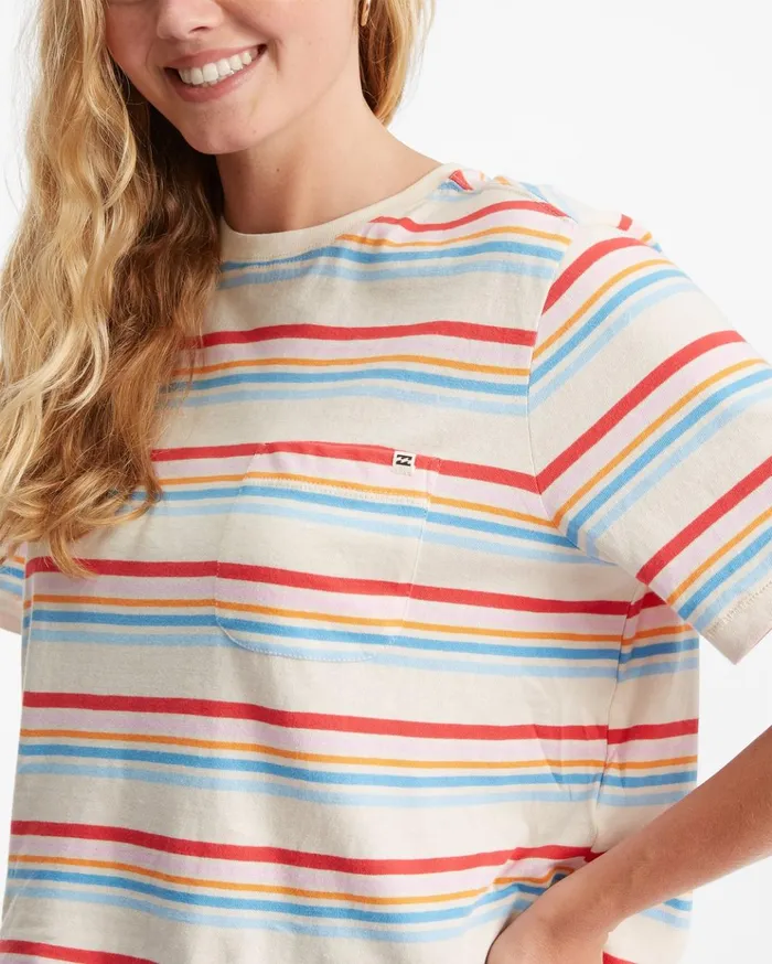 Billabong Beach Street Pocket TShirt Multi 1 Women Tops Billabong Beach Street Pocket TShirt Multi 1 Women Tops
