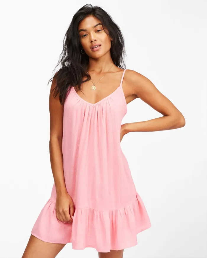 Billabong Beach Vibes Beach CoverUp Pink Sunset Women Dresses