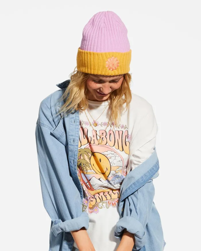 Billabong Billabong X Smiley Beanie Brighter Days Women Hats and Beanies Billabong Billabong X Smiley Beanie Brighter Days Women Hats and Beanies