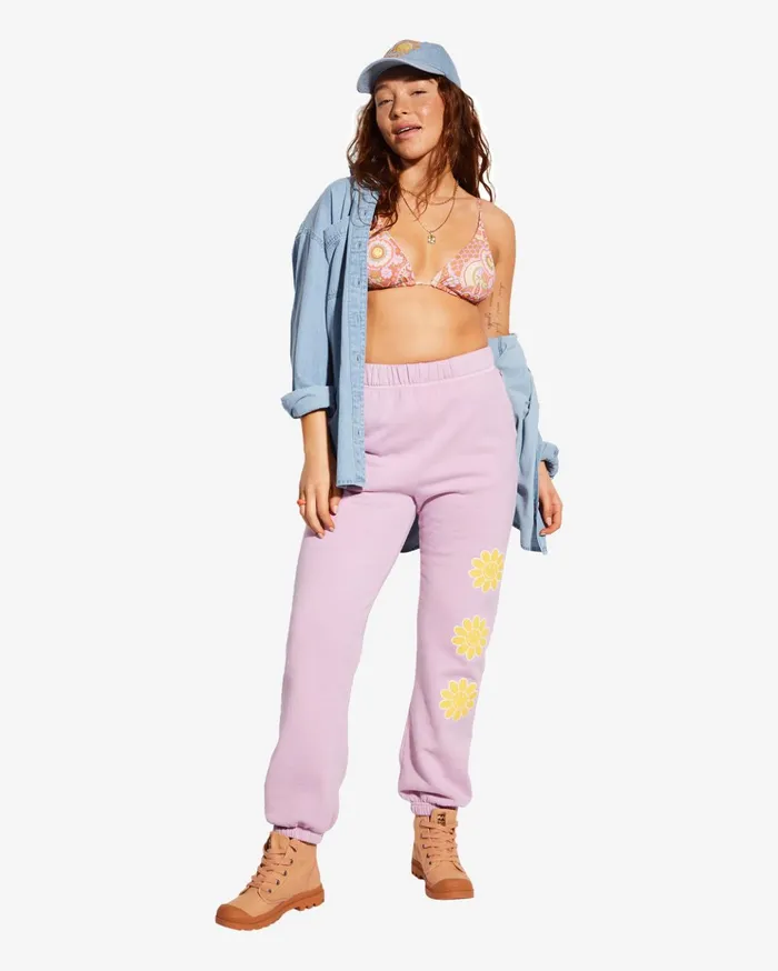 Billabong Billabong X Smiley Happy Saturday Joggers Lady Lavender Women Pants Billabong Billabong X Smiley Happy Saturday Joggers Lady Lavender Women Pants