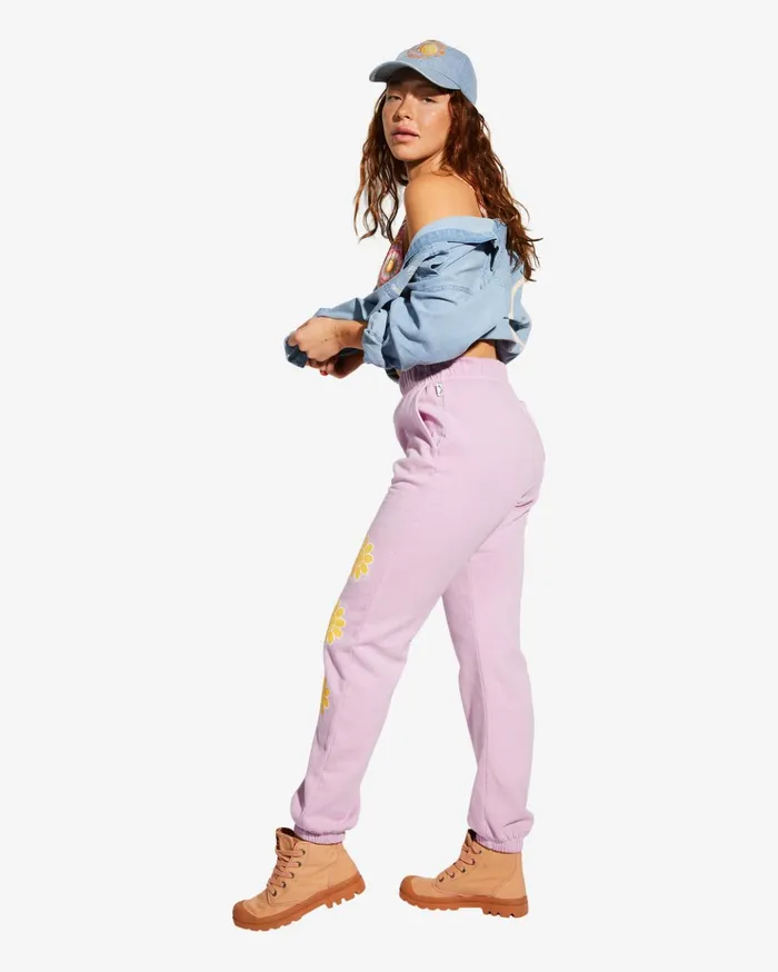 Billabong Billabong X Smiley Happy Saturday Joggers Lady Lavender Women Pants Billabong Billabong X Smiley Happy Saturday Joggers Lady Lavender Women Pants