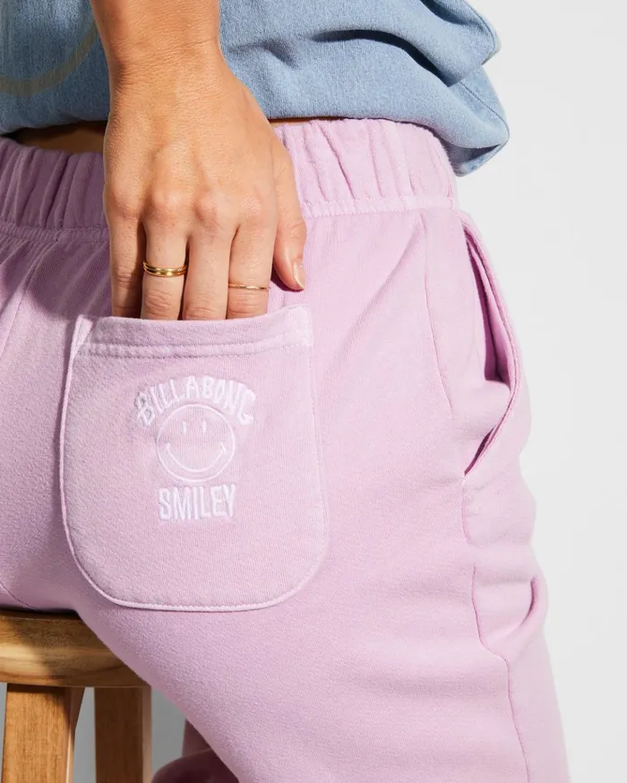 Billabong Billabong X Smiley Happy Saturday Joggers Lady Lavender Women Pants Billabong Billabong X Smiley Happy Saturday Joggers Lady Lavender Women Pants