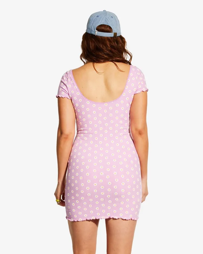 Billabong Billabong X Smiley Have A Good Daisy TShirt Dress Lady Lavender Women Dresses Billabong Billabong X Smiley Have A Good Daisy TShirt Dress Lady Lavender Women Dresses