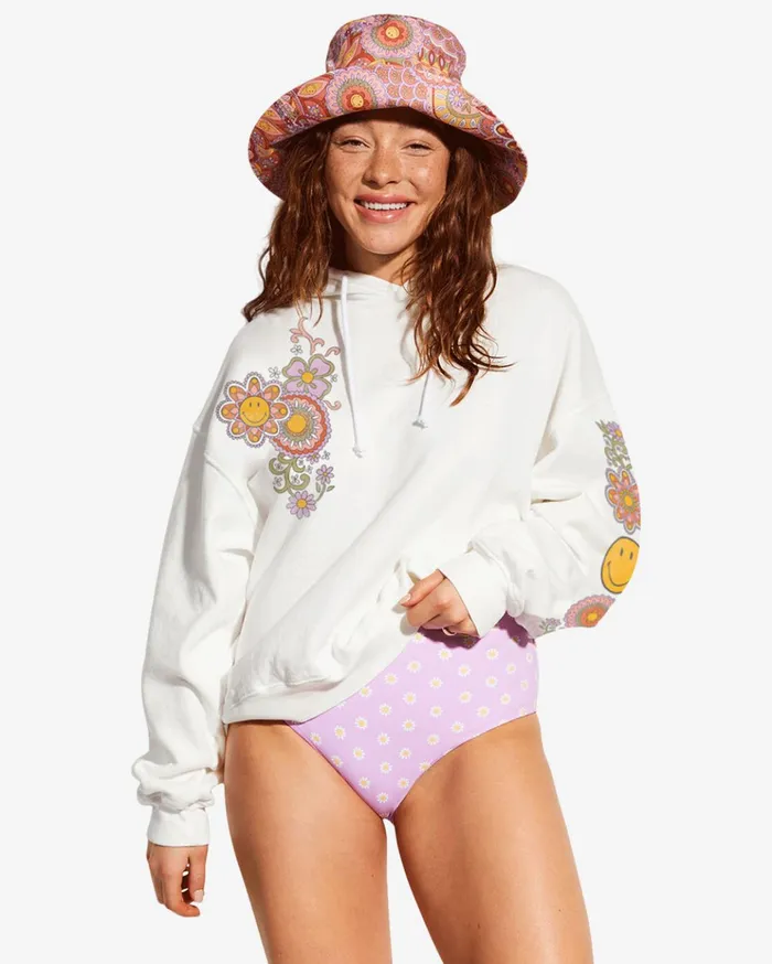Billabong Billabong X Smiley Hidden Smiles Hoodie Salt Crystal Women Hoodies and Fleece Billabong Billabong X Smiley Hidden Smiles Hoodie Salt Crystal Women Hoodies and Fleece