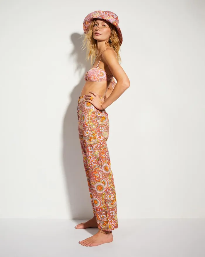 Billabong Billabong X Smiley So Trippy Linen Pants Multi Women Pants Billabong Billabong X Smiley So Trippy Linen Pants Multi Women Pants