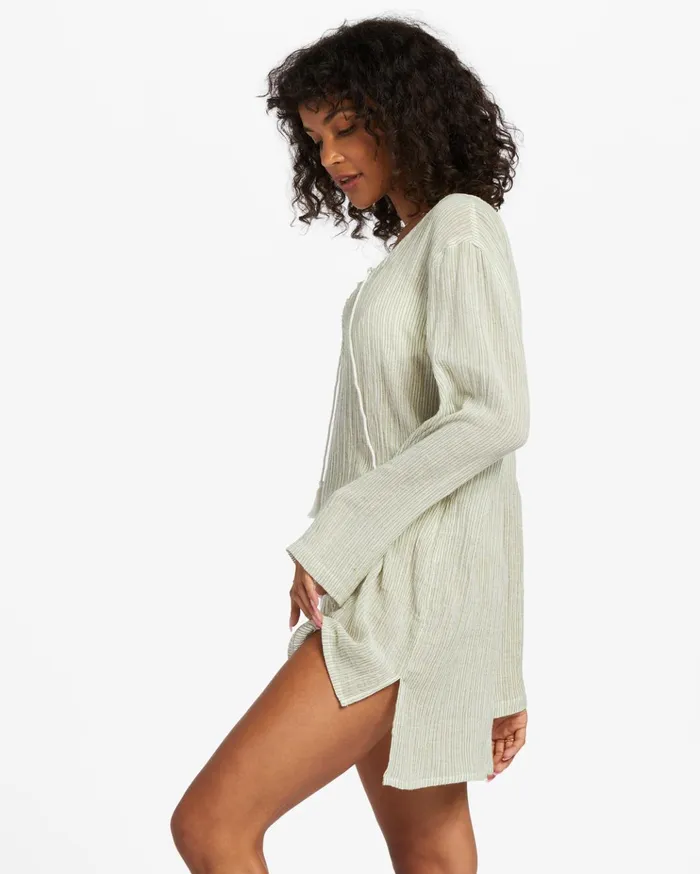 Billabong Blue Skies Swim CoverUp Avocado Women Beach Cover Ups Billabong Blue Skies Swim CoverUp Avocado Women Beach Cover Ups