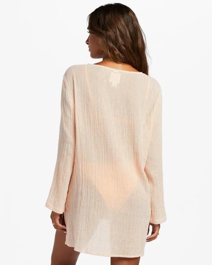 Billabong Blue Skies Swim CoverUp Orange Peel Women Beach Cover Ups Billabong Blue Skies Swim CoverUp Orange Peel Women Beach Cover Ups