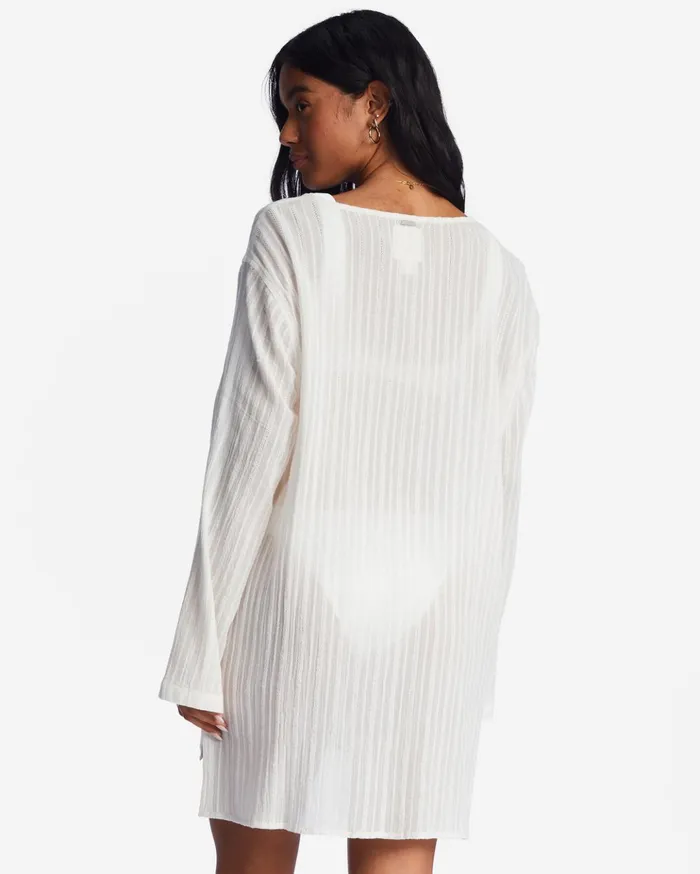 Billabong Blue Skies Swim Cover Up Salt Crystal Women Dresses Billabong Blue Skies Swim Cover Up Salt Crystal Women Dresses