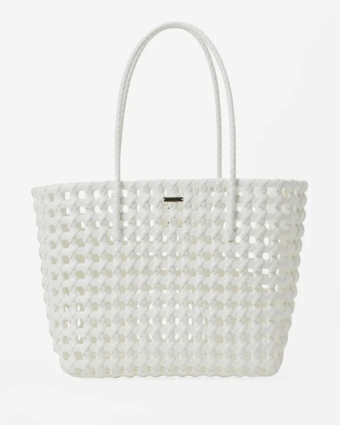 Billabong Bright Side Carry Tote Bag Salt Crystal Women Handbags and Totes Billabong Bright Side Carry Tote Bag Salt Crystal Women Handbags and Totes