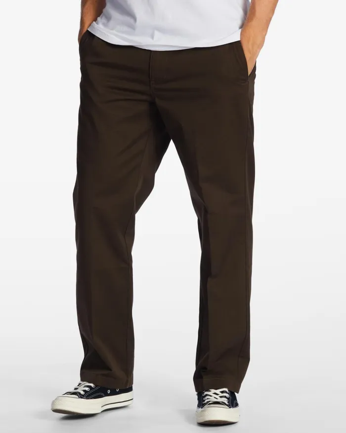 Billabong Carter Workwear Pants Dark Brown Men Jeans and Pants