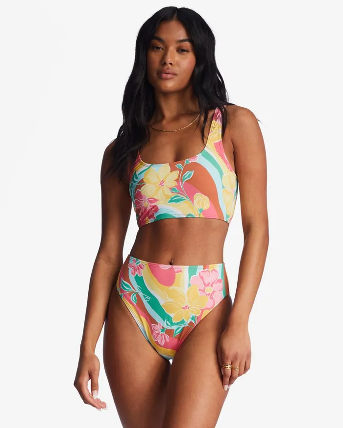 Billabong Chasin Sunbeams Tank Bikini Top Multi Women Bikinis