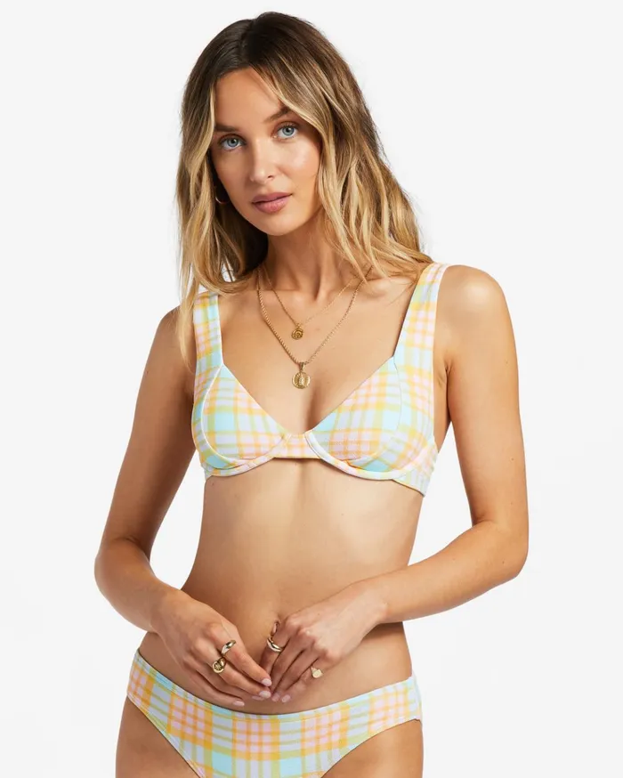 Billabong Check Please Emma Underwired Bikini Top Multi Women Bikinis Billabong Check Please Emma Underwired Bikini Top Multi Women Bikinis