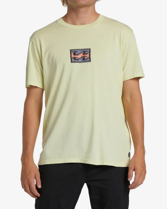 Billabong Chest Wave Washed Short Sleeve TShirt Light Green Men TShirts