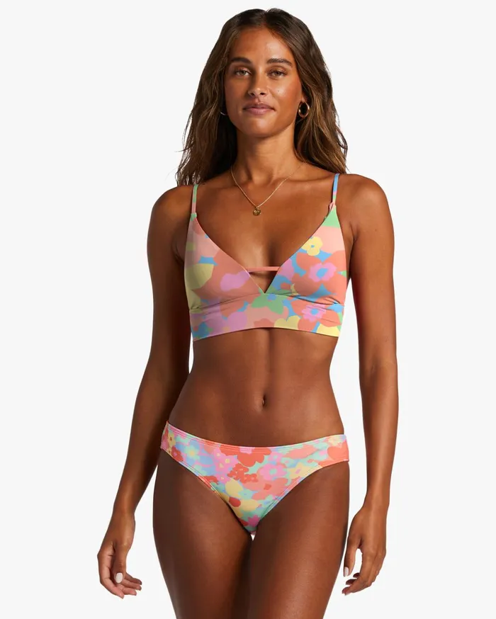 Billabong Coast Is Clear V Neck Cami Bikini Top Multi Women Bikini Tops