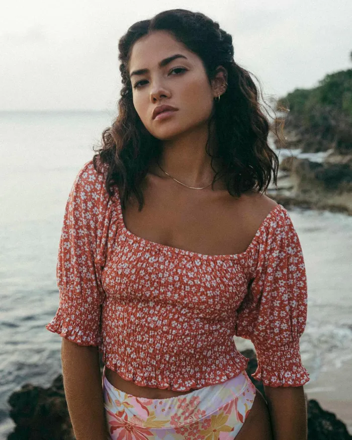 Billabong Coastal Sands Knit Top Rose Clay Women Tops