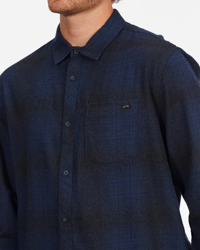Billabong Coastline Flannel Shirt Dark Blue Men Shirts Billabong Coastline Flannel Shirt Dark Blue Men Shirts